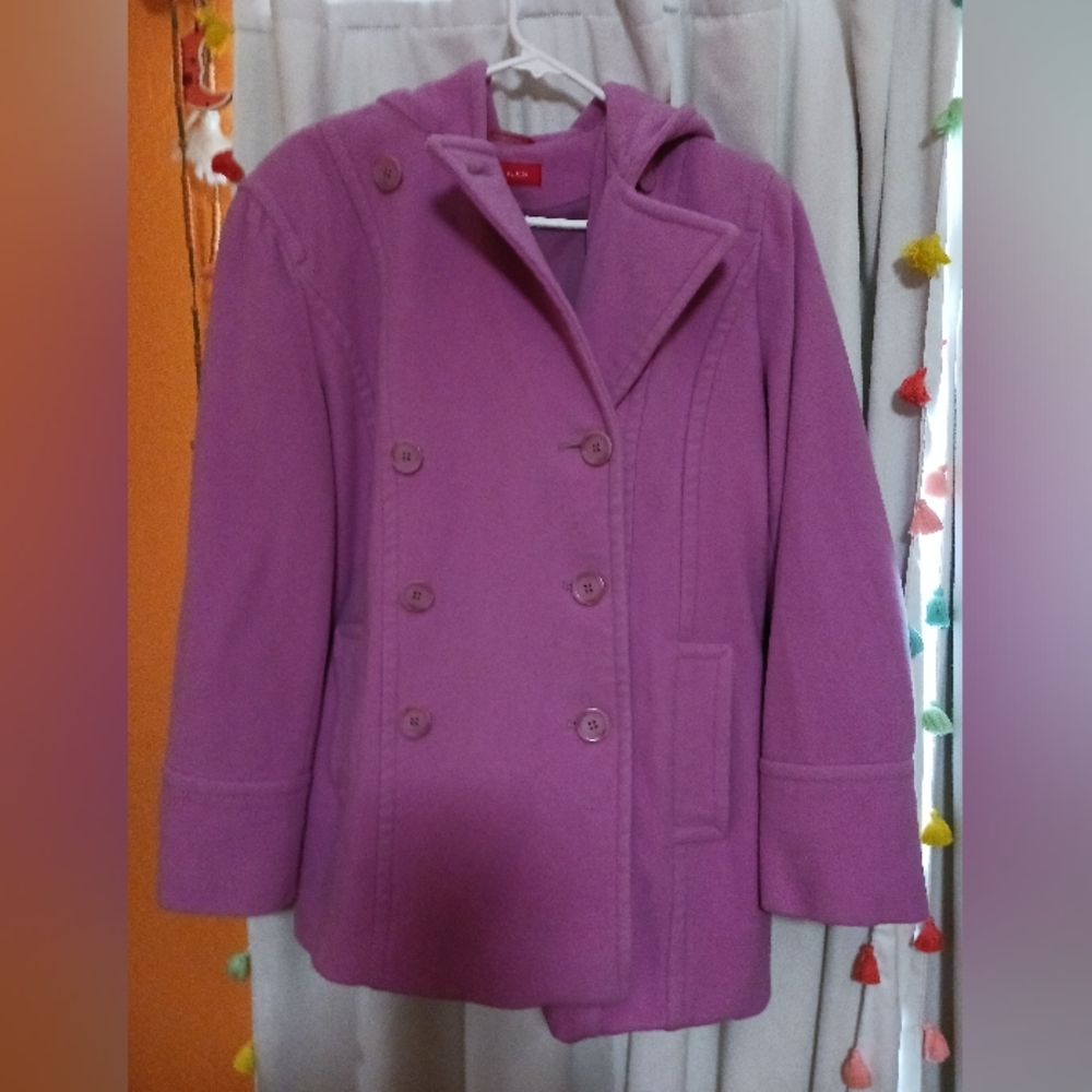 Women's Lavendar Double-Breasted Coat